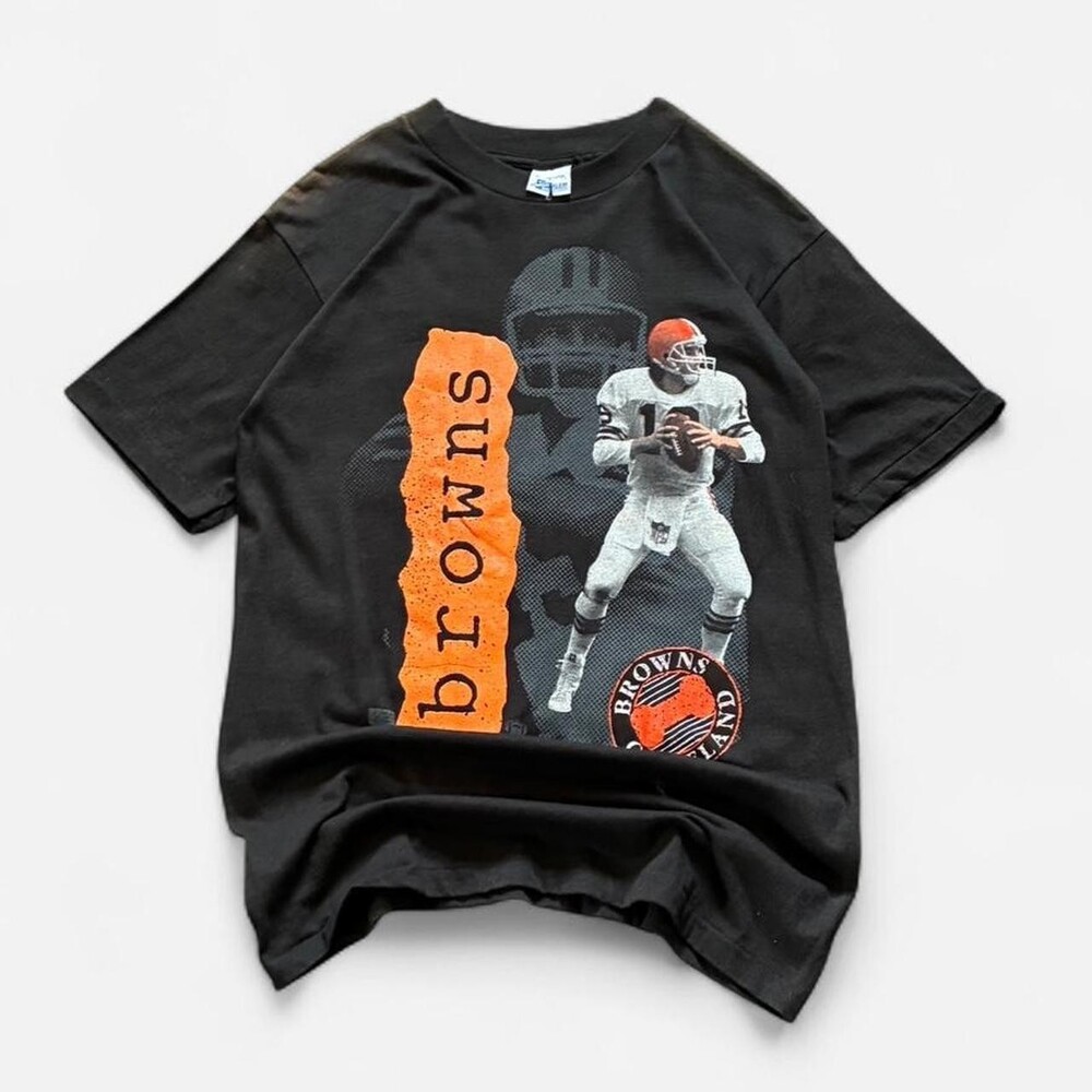 Vintage Salem Sportswear Cleveland Browns Single Stitch Men's Black T-shirt Sz M